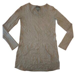 Cynthia Rowley XS Brown Long Sleeve Pullover Sweater Tunic Dress Cashmere blend